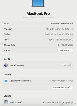 Macbook PRO 2020, 16GB, 500GB, Záruka, poslední model bootca - 5