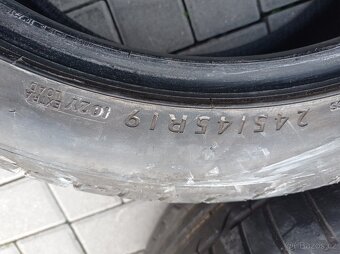 Letní DUNLOP 245/45/19, 102v zánovní sada pneu - 5