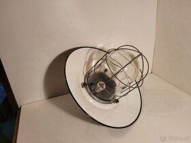1x velký industriální bakelitový lustr smalt stínidlo až 3ks - 5