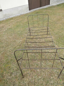 Postel kovová starožitná rozkládací za 500 kč - 5