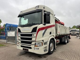 Scania R500 / 2stranný sklápěč / jeřáb Fassi 215 - 5