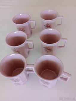 Hrnečky růžový porcelán - 5