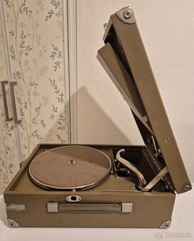 Gramofon His Master's Voice 101 raritní šedá verze - 5