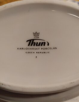 Nabízím Karlovarský porcelán Thun - žluté květy 4 ks - 5