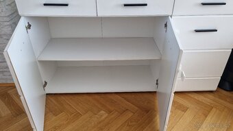 Komoda ATTAC - bílý lesk - 5