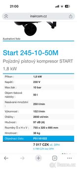 Pojízdný pístový kompresor - 5