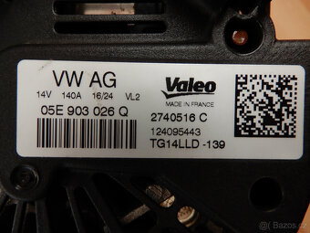 Alternátor Škoda, VW AG 05E903026Q - 5