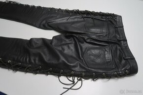 Kožené kalhoty na moto -pas 82 - 5