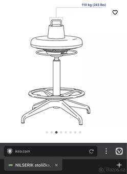 Židle / stolička IKEA NILSERIK jako nová - 5