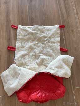 Dětský - Retro červený fusak s beránkem - 5