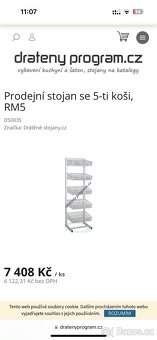 Prodejní stojan s pěti koši - 5