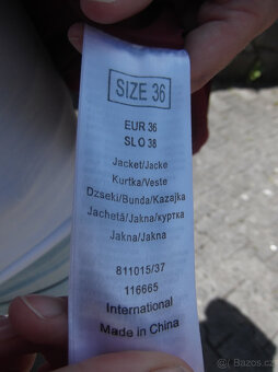 Dámská bunda zimní,2x, slonová kost a bordo barva - 5