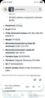 Vysokotlaké čerpadlo Calpeda - 5