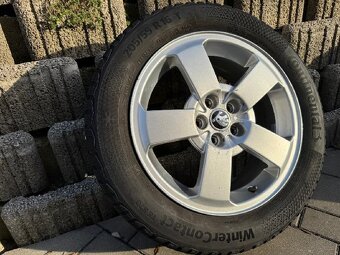 ORIG.Alu ŠKODA r16+zánovní zimní CONTINENTAL 205/55 16 - 5