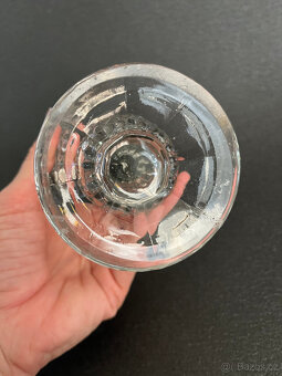 Starožitná grogovka 250ml, lisované sklo S. Reich - 5