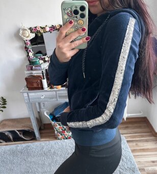 Modrá semišová mikinat - 5