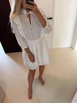 Nové bílé madeira šaty Gant s volánky s visačkou - 5