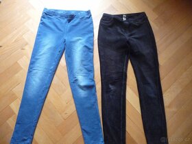 Džegíny, elasticke kalhoty vel. 146/152cm - 5