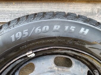 Sada celoročních pneu 195/60 R15H 6-7mm + plech R15 - 5