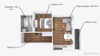 Moderní byt 2+kk v Lavičkách - 5