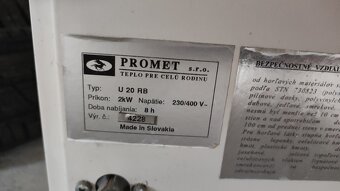 Akumulační kamna PROMET U 20RB + termostat - 5