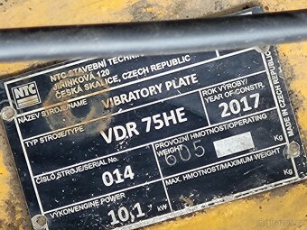 Vibrační deska NTC VDR 75HE 605 kg - 5