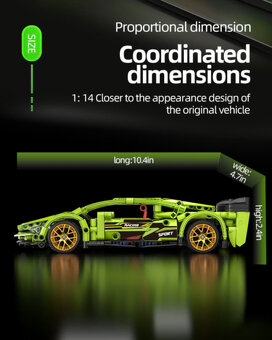 NOVÁ stavebnice závodní auto 452 dílků - 5