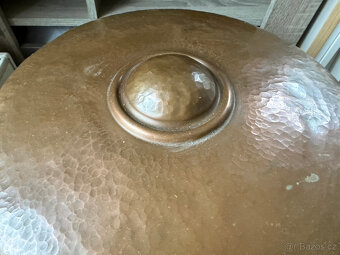 Starožitná měděná nádoba, hrnec - 5