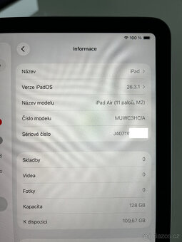 Apple iPad Air 11' M2 128GB v záruce - 5