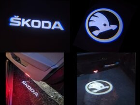 LED Projektory dveří s logem/nápisem ŠKODA Fabia, Octavia, R - 5