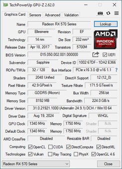Grafická karta, SAPPHIRE NITRO+ Radeon RX 570 OC 8GB - 5