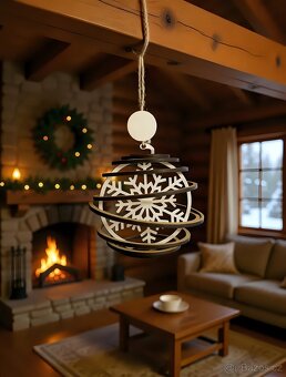 České přírodní dřevěné ozdobičky - 5