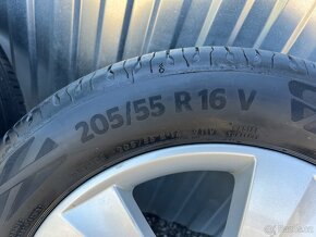 Originální letní alu Škoda 205/55R16, Continental 5mm - 5