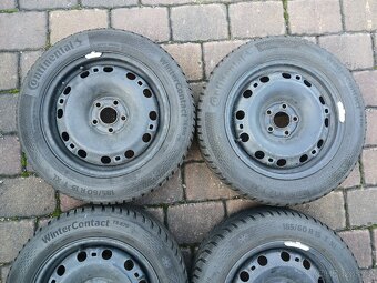 Plechová kola,sada,5x100,ET38,CONTINENTAL,185/60 R15,9/7,5mm - 5