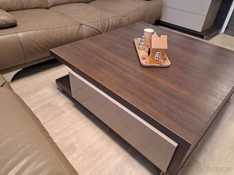 Kožená sedací souprava s konferenčním stolkem - 5