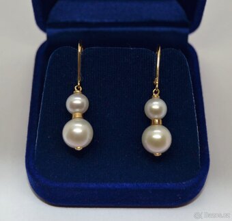 Zlaté náušnice Perly - 5