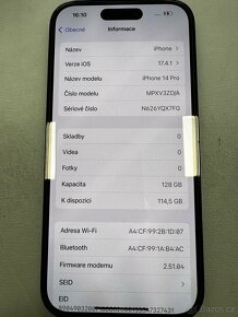 iPhone 14 Pro 128GB Black (super stav) - 5