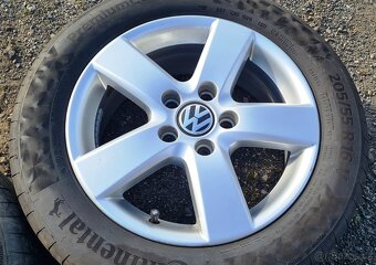 Orig. letní Alu VW Golf, Touran, Caddy, 205/55R16, 7mm - 5