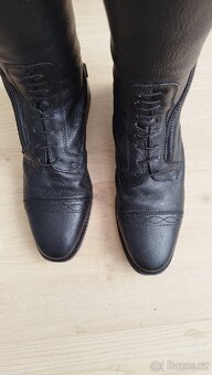 Vysoké kožené boty - 5