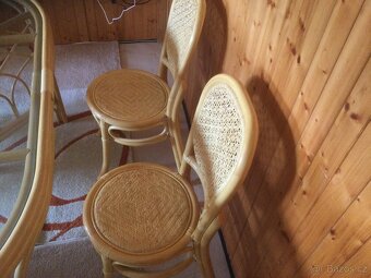 Ratanový kuchyňský stůl + 4 židle - 5