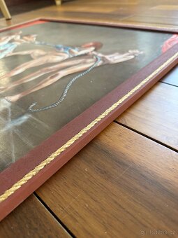 Jan Saudek - přetahování , olej na plátně 60x70 - 5