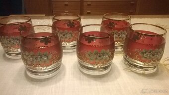 Karafa, skleničky, váza, Sklárny Novosad, petrolejka - 5