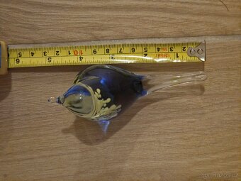 Modrý Skleněný Pták - závaží - 5