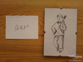 Vlastnoruční originál kresby s podpisy / autogramy signatury - 5