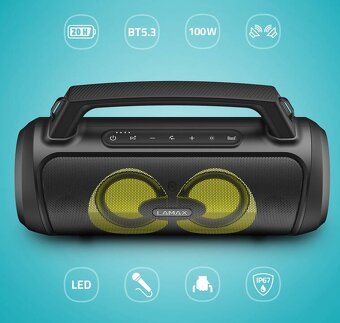 Přenosný reproduktor LAMAX PartyGo1 100W +Mikrofon Záruka - 5