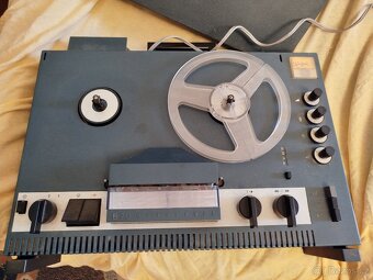 Kotoučový magnetofon Tesla B70 v atypickém petrolejovém odst - 5
