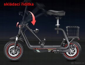 Skládací elektrická koloběžka 750W 13Ah Lithium, 12“ kola - 5