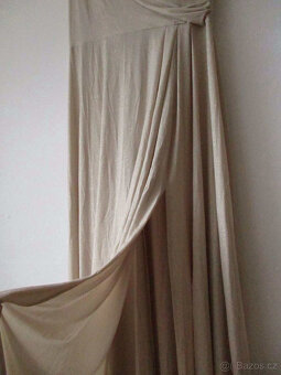 Dlouhé slavnostní šaty béžové Numoco XXL 44 - 5