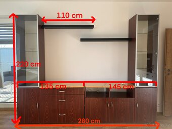 Obývací stěna + závěsné police IKEA - 5