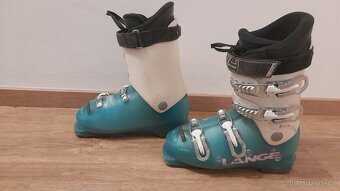 Lyžařský set dívčí-sjezdové lyže -120, hůlky, boty 23,5 - 5